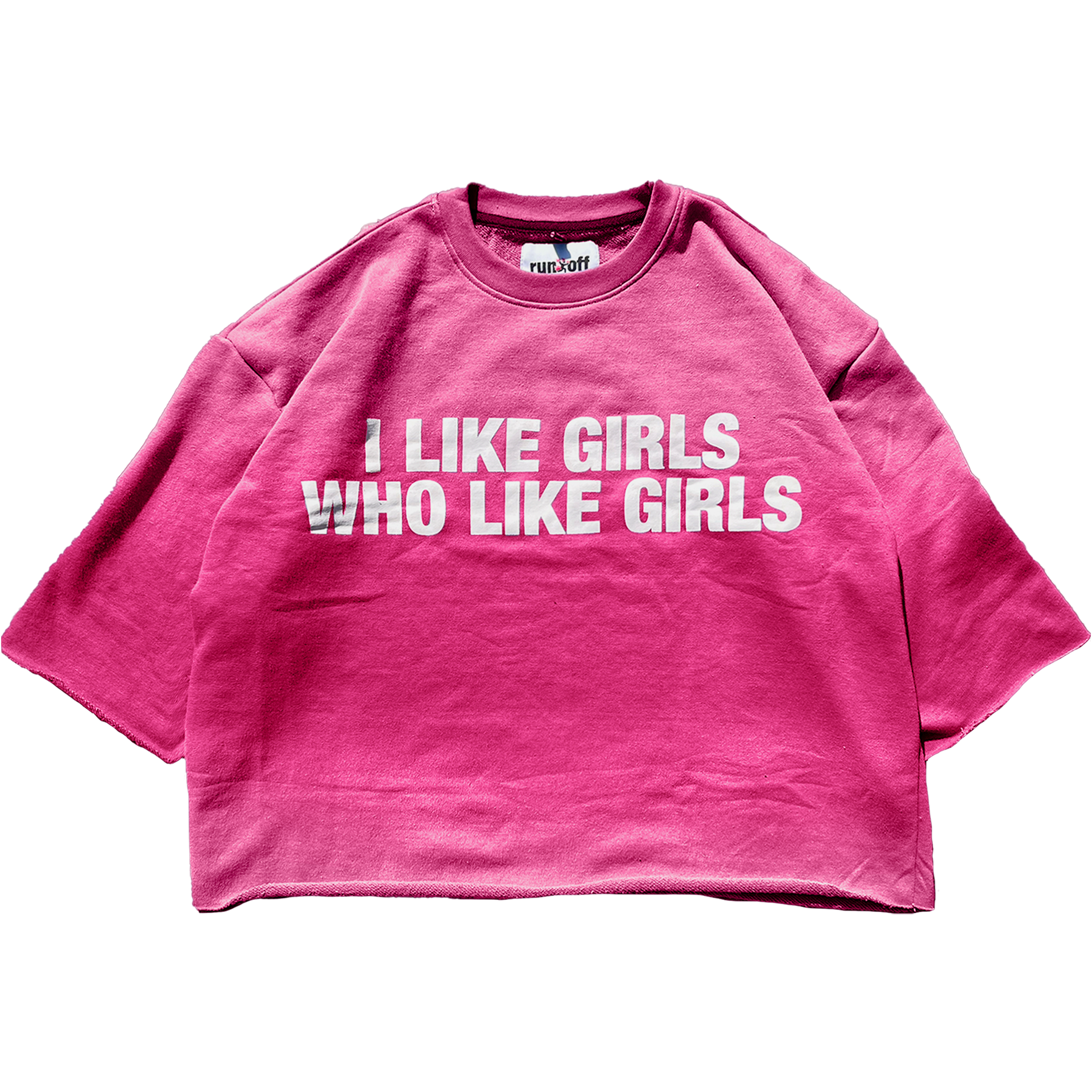 I️ like girls heavy tee pink